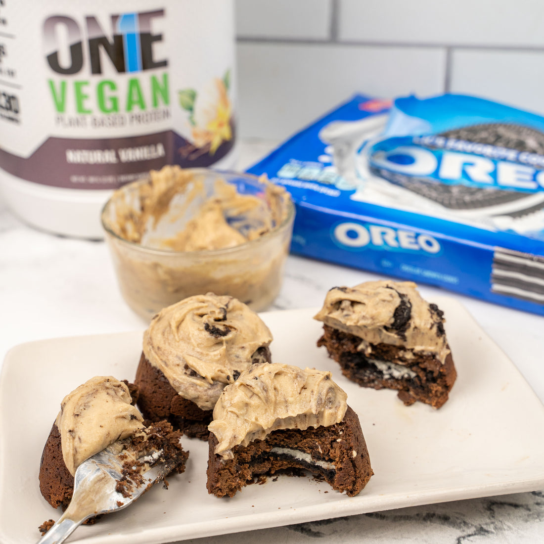 Single Serve Oreo Protein Cakes (Vegan)