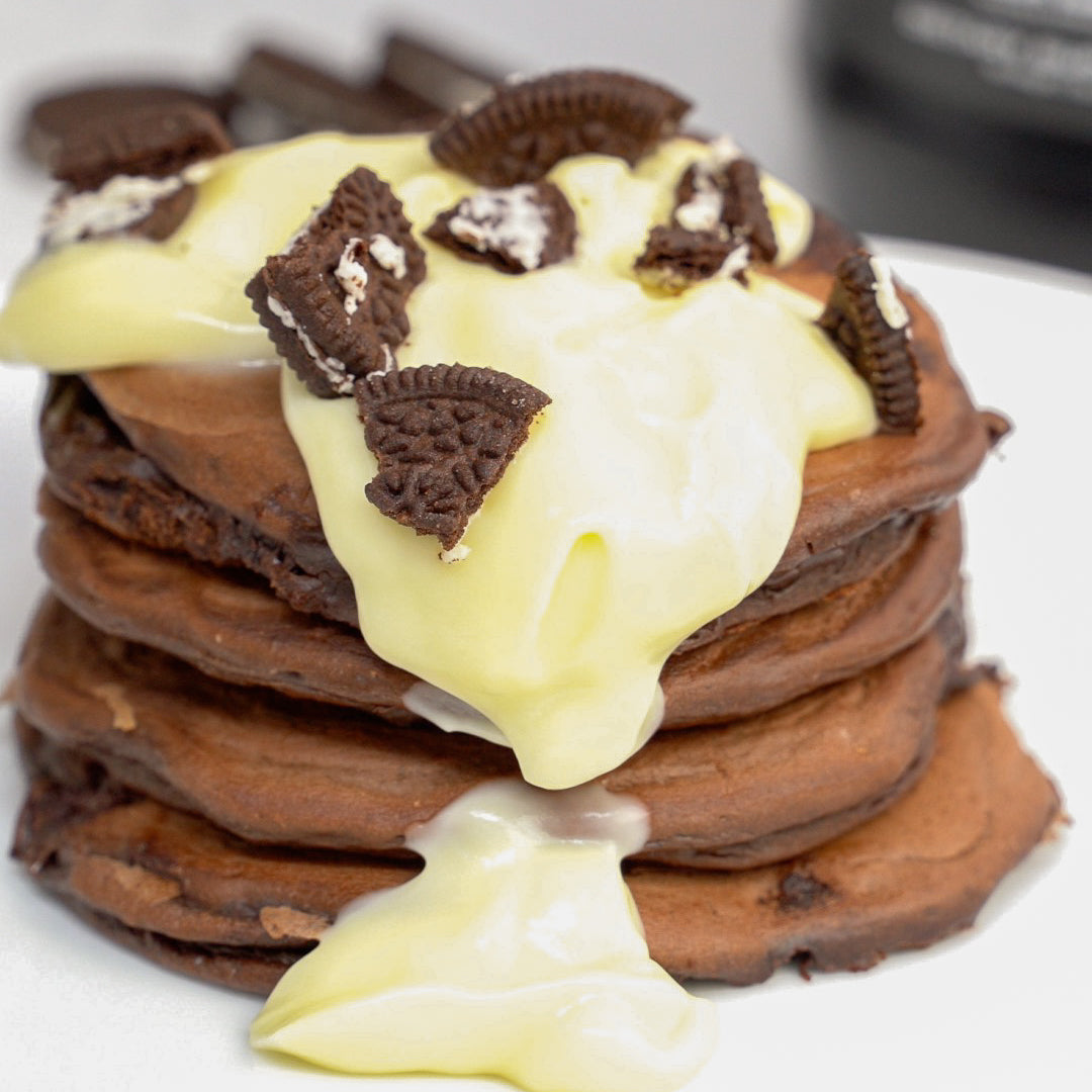 Fluffy and Delicious Oreo Protein Pancakes: A Guilt-Free Breakfast Treat!